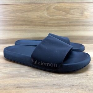 Lululemon Restfeel Slide Mens 11 Black Summer Vacation Resort Pool Minimalist